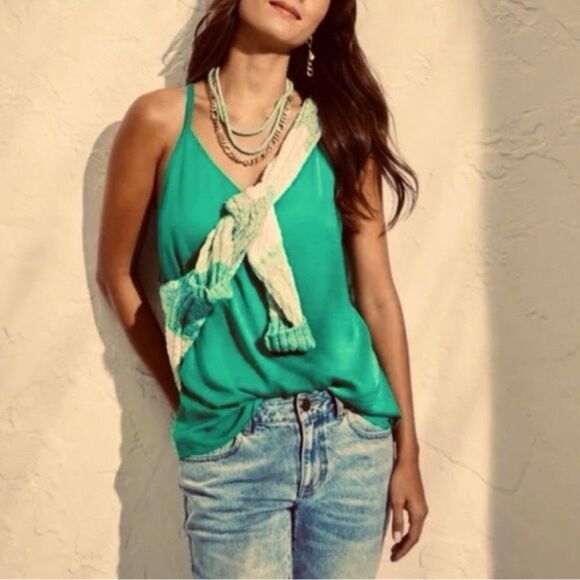 CAbi Kelly Green Racerback Tank Top - Picture 1 of 8